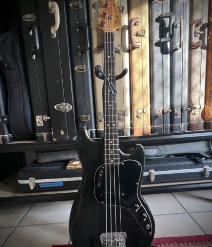 1978 Fender Musicmaster Bass in Black Finish with Original Hard Case