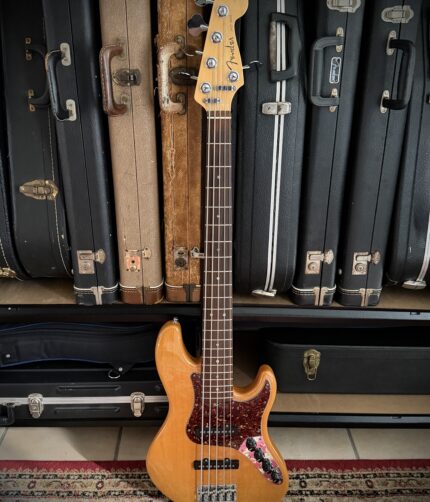 2005 Fender Jazz Deluxe 5 string Bass in Butterscotch finish With Original Hard Case